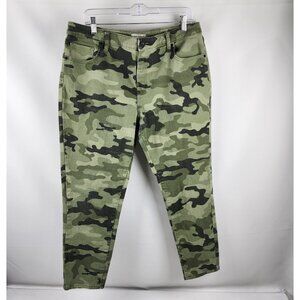 Nili Lotan Jeans Womens 16 Green Camo Ankle Denim (36x26)